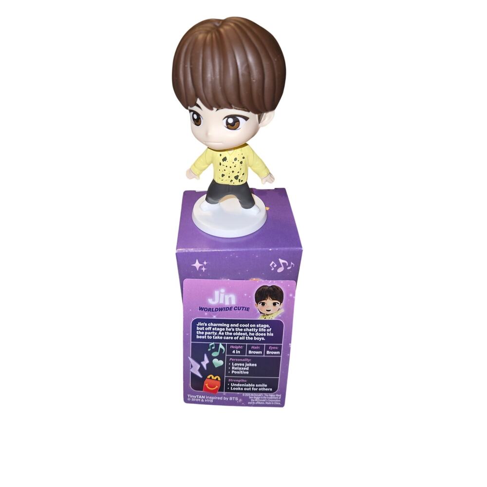 McDonald's BTS TinyTAN Jin Figure Purple Box Collectible Limited Edition